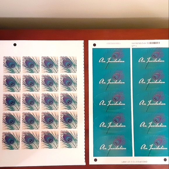 18 Peacock Feather Vellum Sheets for Scrapbooking & Crafting - Picture 4 of 6